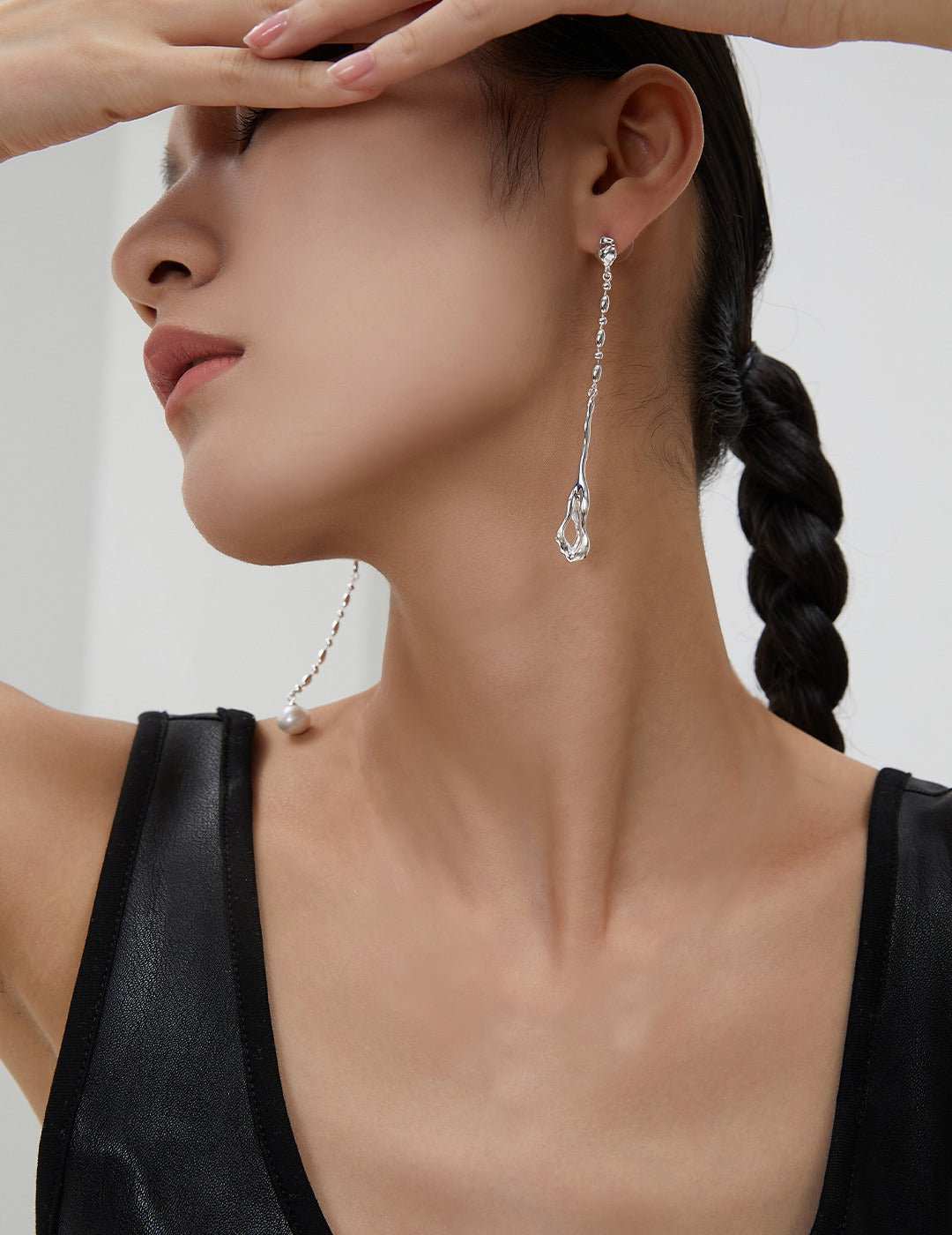 Pure Silver Baroque Pearl Style AB Earrings