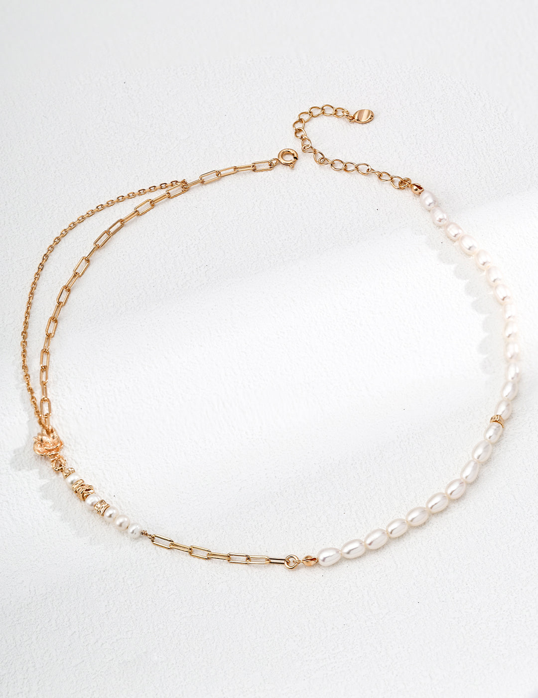 S925 Rose Pearl Necklace