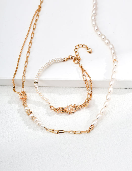 S925 Rose Pearl Bracelet