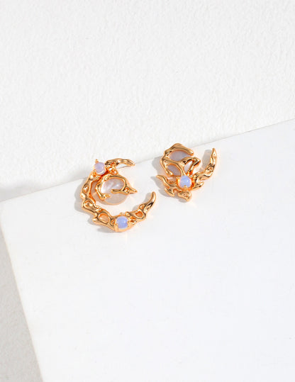 Pure Silver AB-Style Earrings