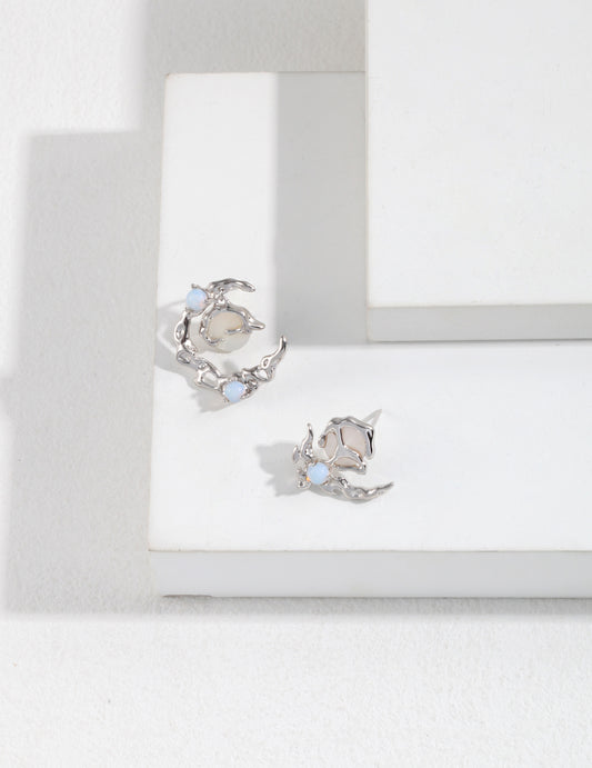 Pure Silver AB-Style Earrings