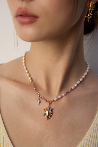 S925 Silver Retro - Style Natural Pearl Necklace with Design Sense
