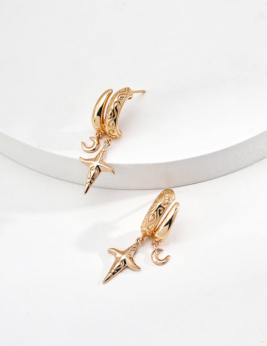 S925 Silver Retro Earrings