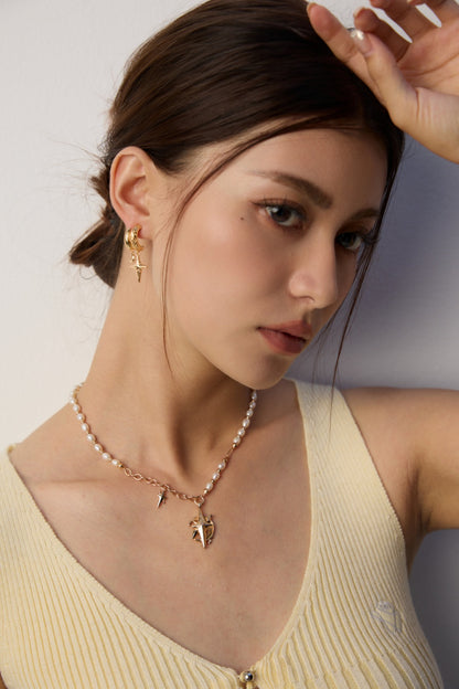 S925 Silver Retro - Style Natural Pearl Necklace with Design Sense