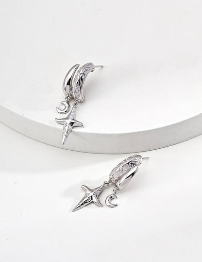 S925 Silver Retro Earrings