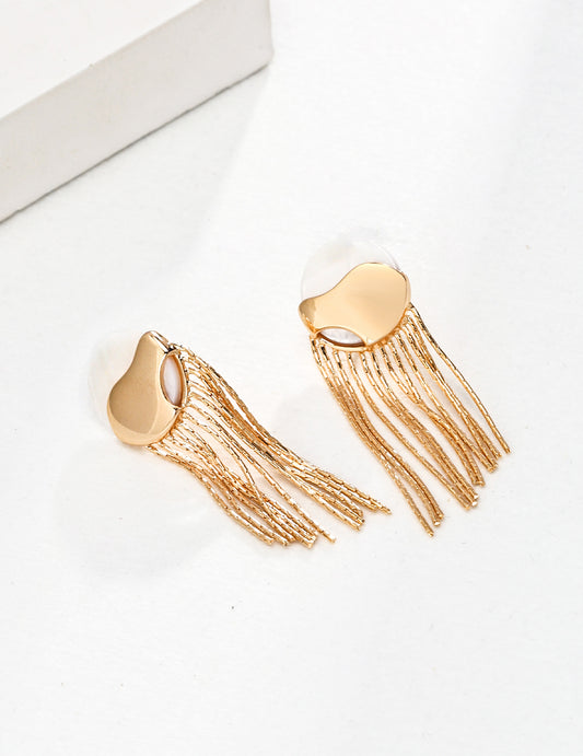 Simple Shell Earrings in Solid Silver
