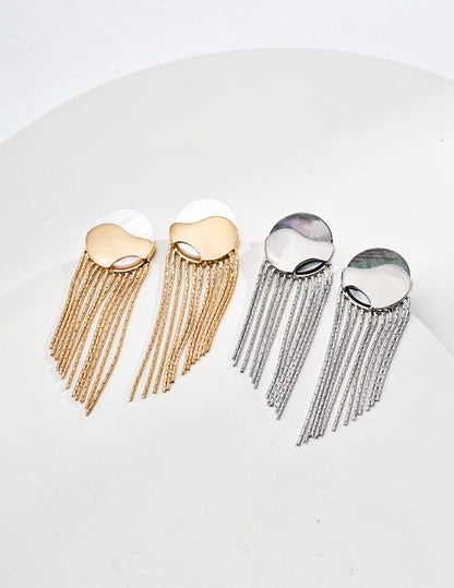 Simple Shell Earrings in Solid Silver