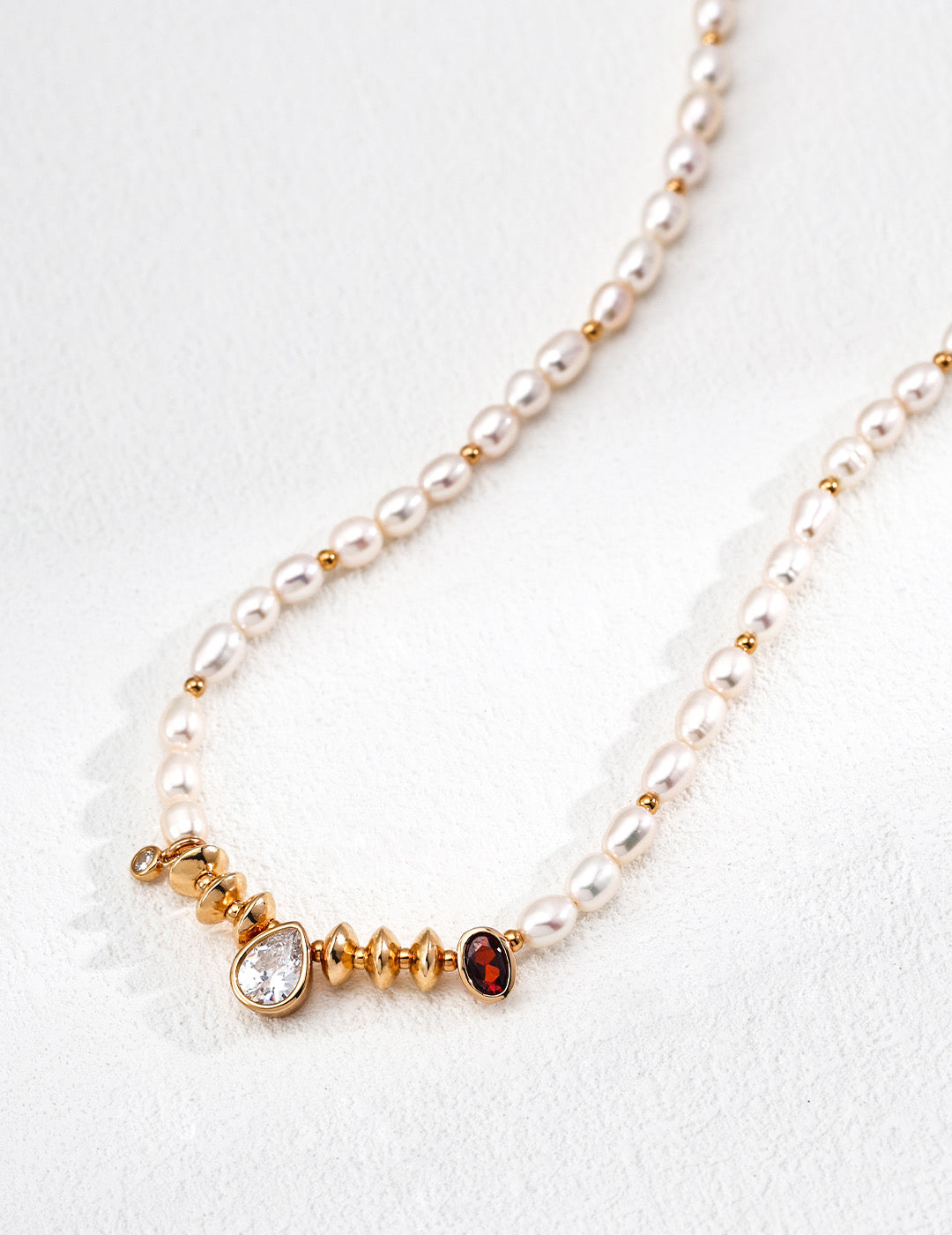 S925 Silver Retro-style Necklace with Natural Pearls and Zircons