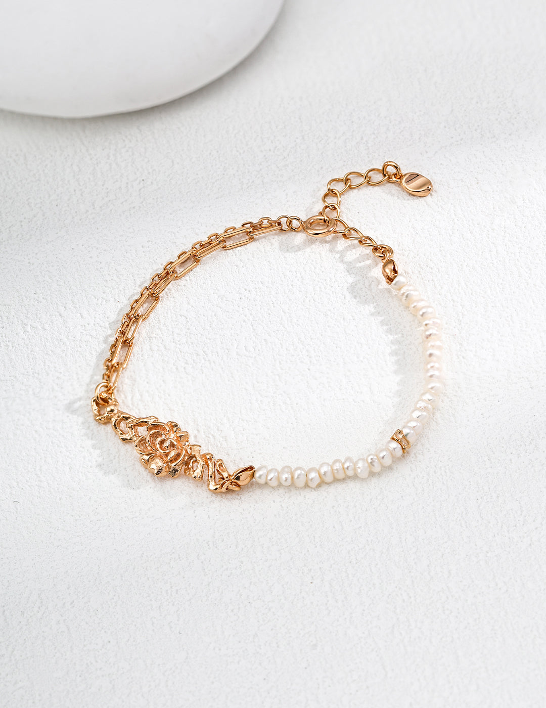 S925 Rose Pearl Bracelet
