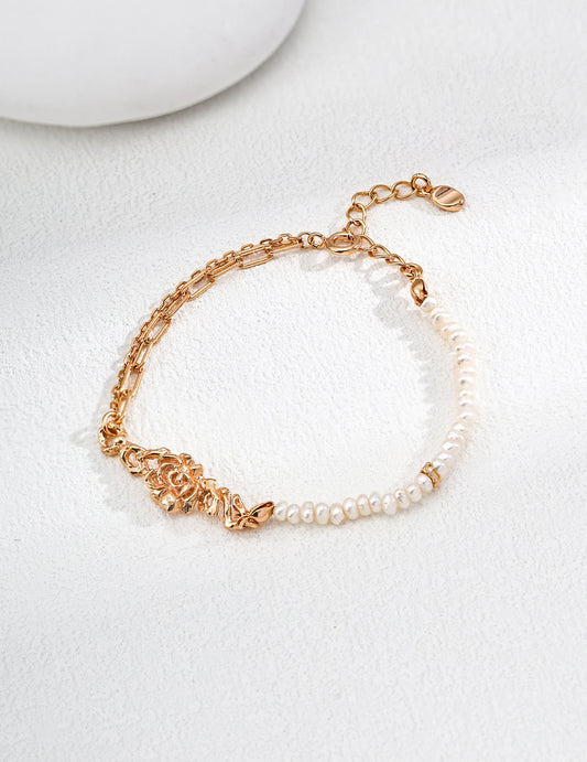 S925 Rose Pearl Bracelet