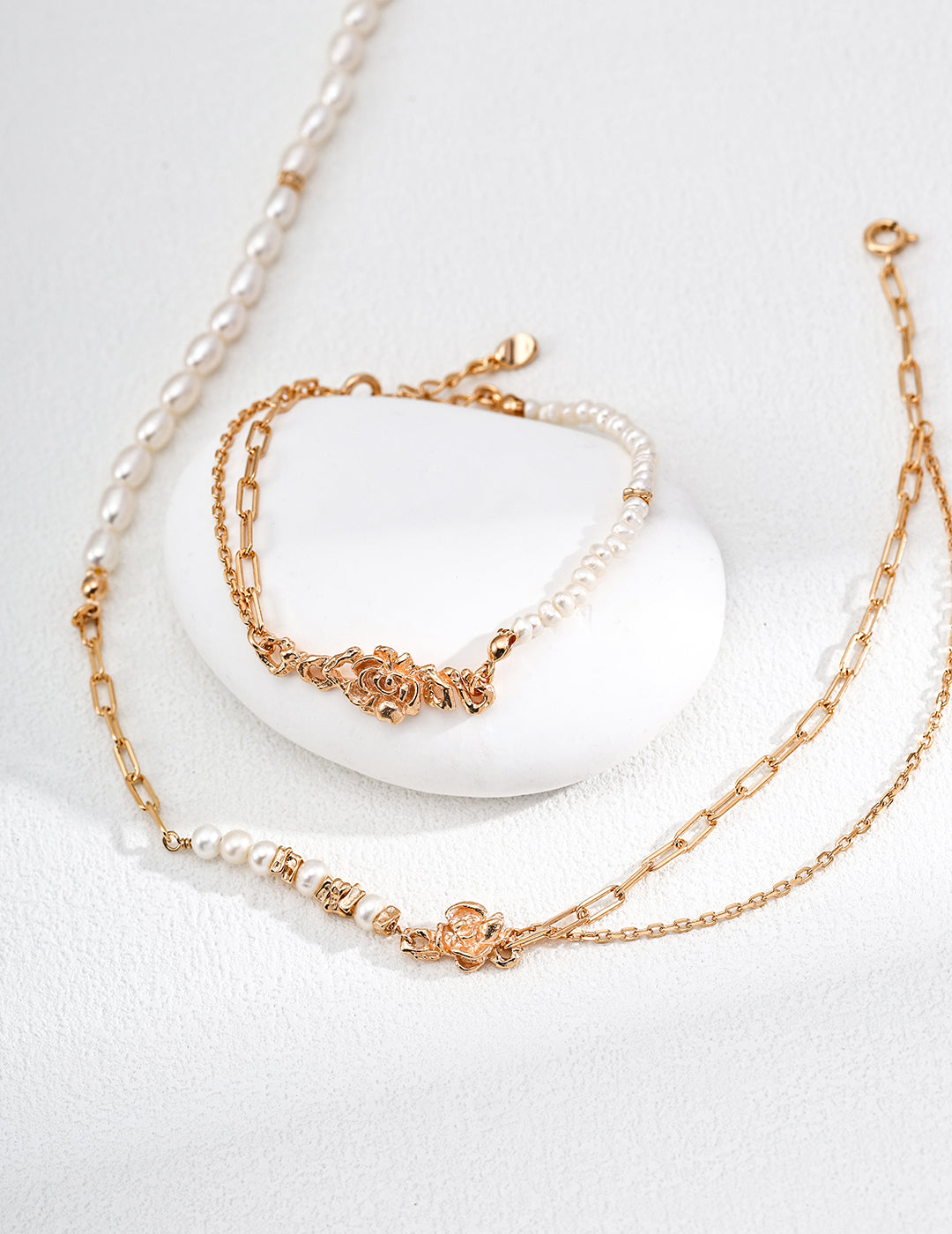 S925 Rose Pearl Bracelet