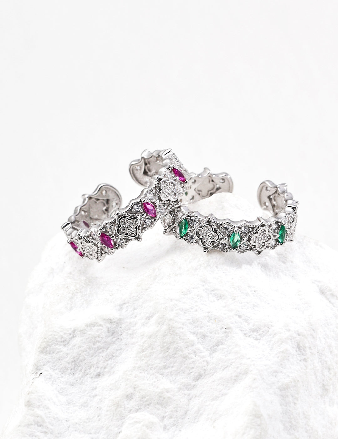 S925 FourLeaf Secret Language Ring