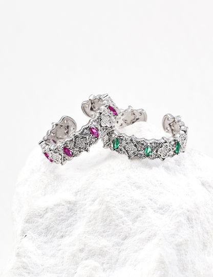 S925 FourLeaf Secret Language Ring